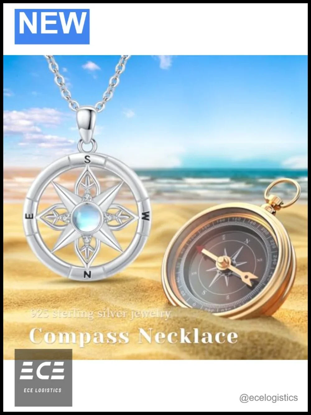 925 Sterling Silver Celtic Pendant Necklace Love Heart Compass Skull Design
